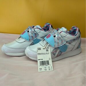 Reebok White and Blue Sneakers Retro-Inspired Design Rainbow Fish Themed